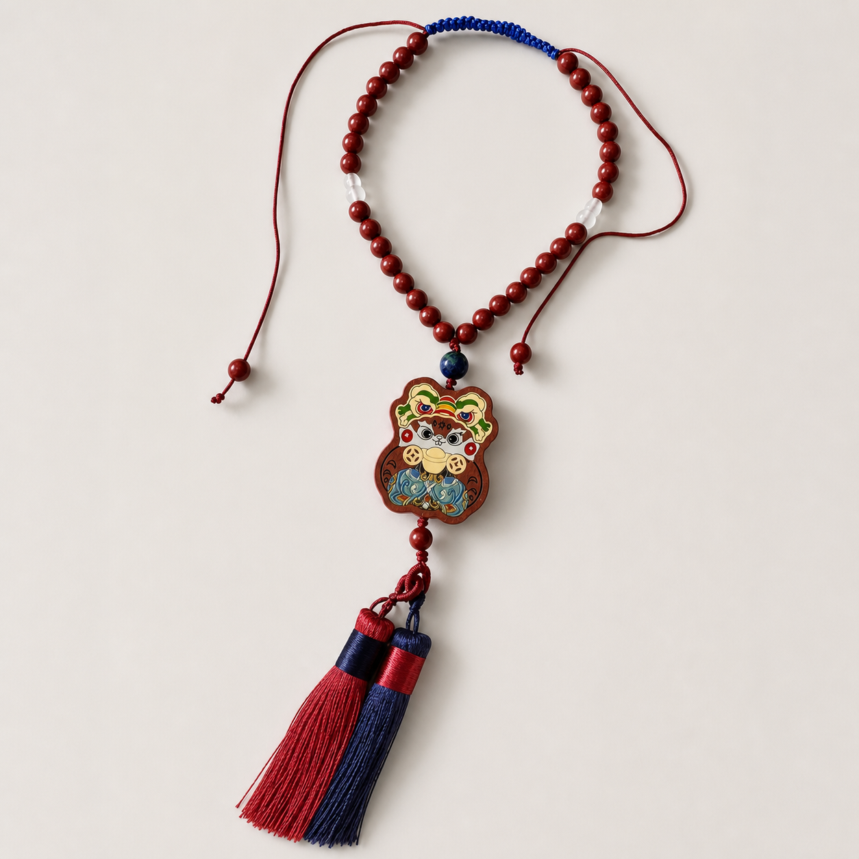 D3 Red Cord Lion-Rabbit Hanging Ornament